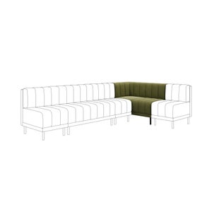 Amali Corner Dining Bench- Boucle