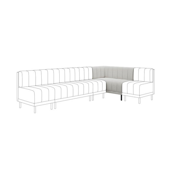 Click to view product details and reviews for Amali Corner Dining Bench Textured Weave.