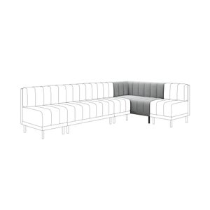 Amali Corner Dining Bench- Vintage Velvet