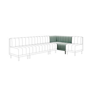 Amali Corner Dining Bench- Vintage Velvet