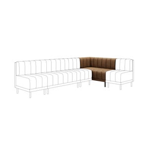 Amali Corner Dining Bench- Faux Leather