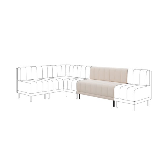 Amali Long Dining Bench, Textured Weave