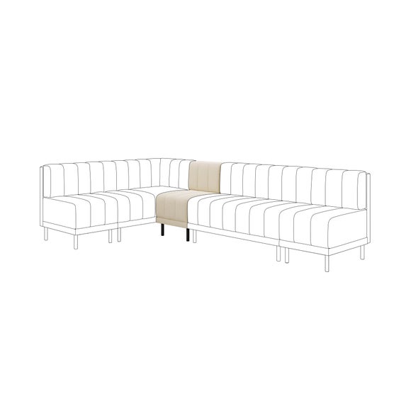 Amali Small Dining Bench, Boucle