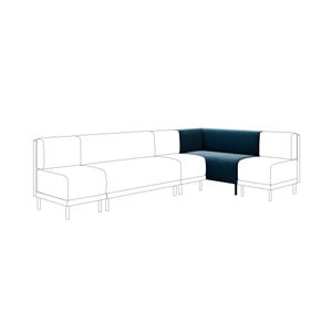 Mae Corner Dining Bench- Matte Plush Velvet