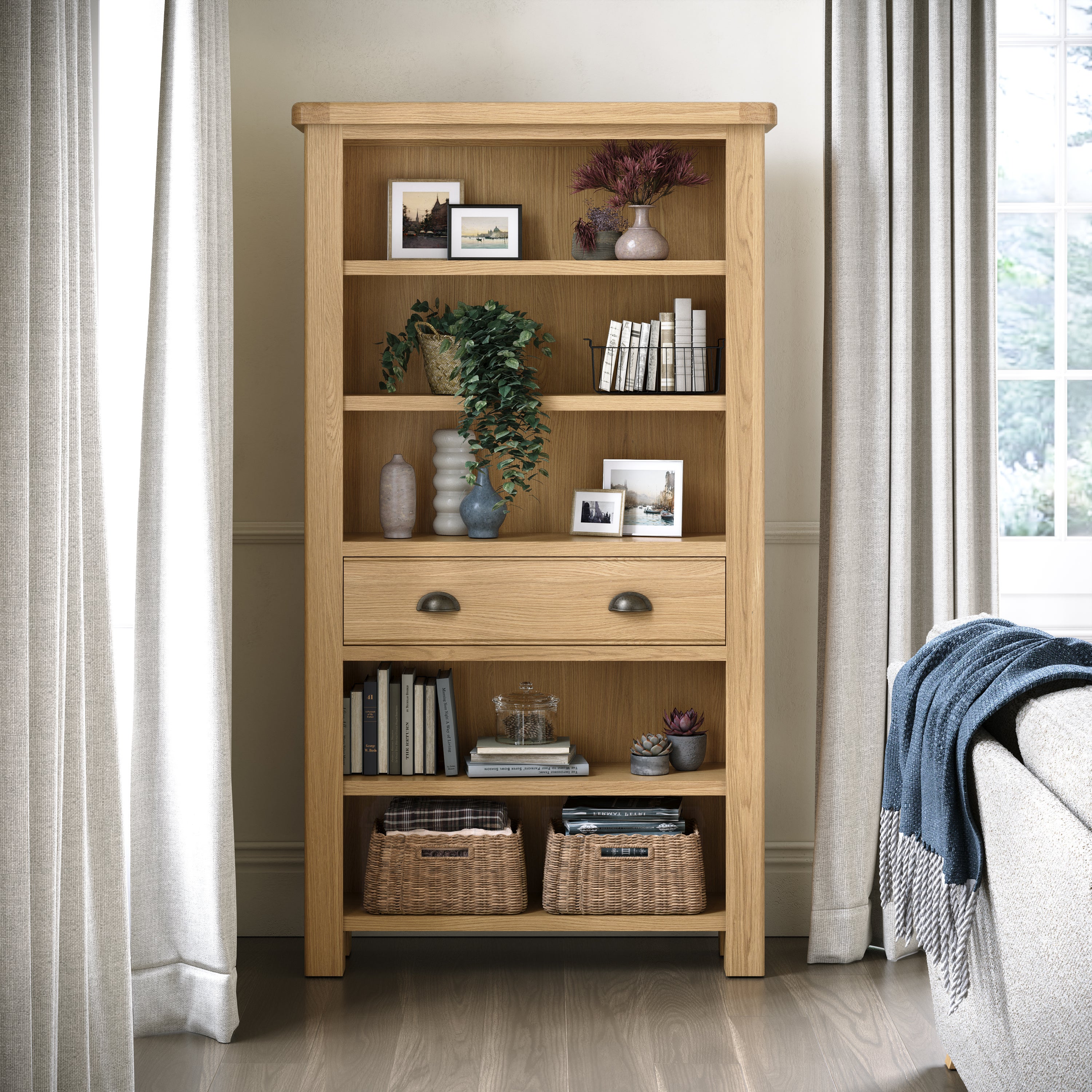 Normandy Large Bookcase Natural