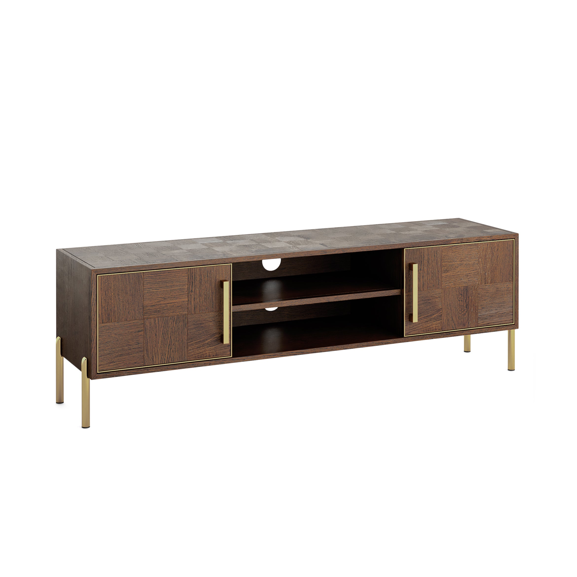 Gambit Large Tv Unit For Tvs Up To 65 Dark Oak