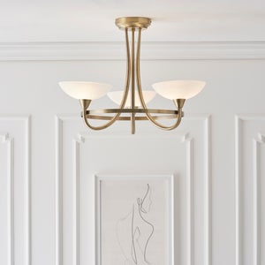 Vogue Cagney 3 Light Semi Flush Ceiling Light