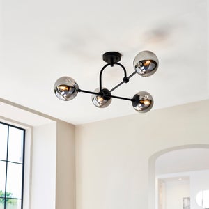 Vogue Newton 4 Light Semi Flush Ceiling Light