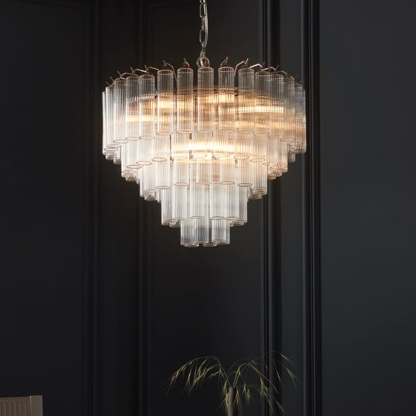 Vogue Chantilly Ribbed 12 Light Chandelier image 1 of 5