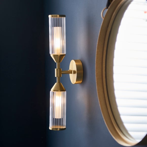 Click to view product details and reviews for Vogue Bailey Ribbed 2 Light Wall Light.