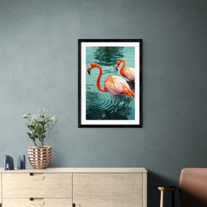 East End Prints Flamingoes Print By Honey Island Studio