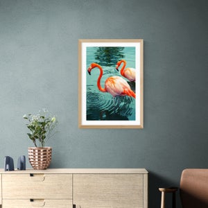 East End Prints Flamingoes Print By Honey Island Studio
