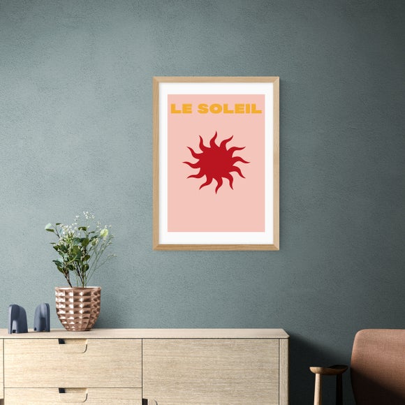 East End Prints - Le Soleil Print by Inoui Pink thumbnail