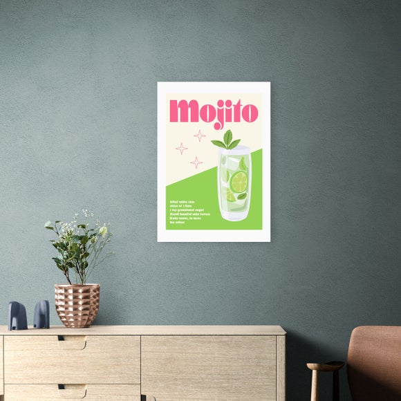 East End Prints - Mojito Cocktail Print by Luxe Poster Co Green thumbnail