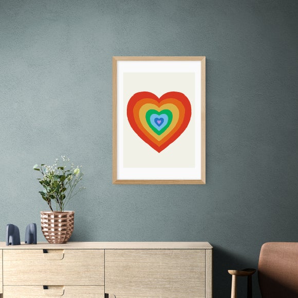 East End Prints - Pride Heart Print by Tartagain MultiColoured thumbnail