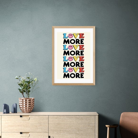 East End Prints - Love More Print by The Violet Eclectic MultiColoured thumbnail