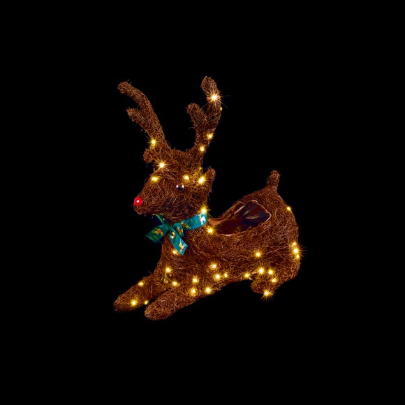 80 Led Light Up Reindeer Planter