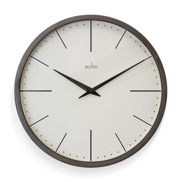 Acctim Leksvik Grey Wood Wall Clock image 1 of 7