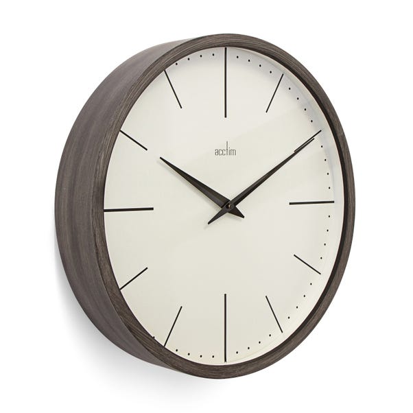 Acctim Leksvik Grey Wood Wall Clock image 1 of 4