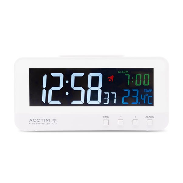 Acctim Rialto White Alarm Clock image 1 of 5