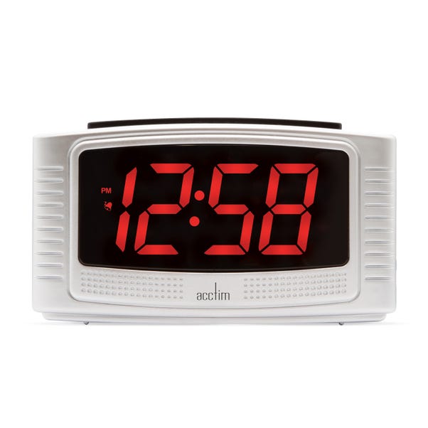 Acctim Vina Silver Alarm Clock image 1 of 9