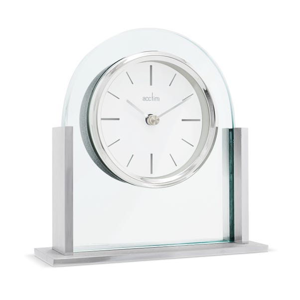 Acctim Wooton Silver Table Clock image 1 of 3
