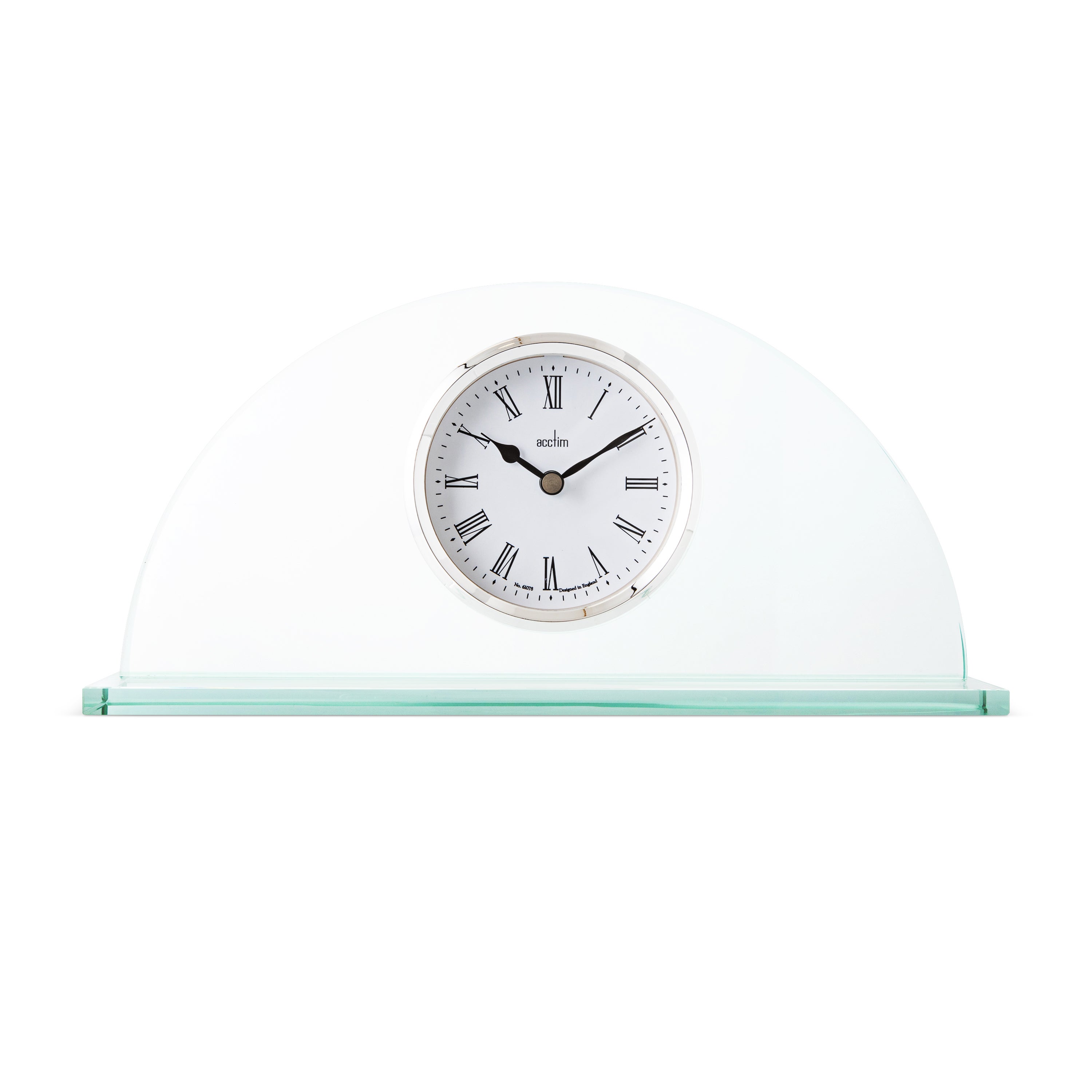 Acctim Milton Glass Mantel Clock Clear