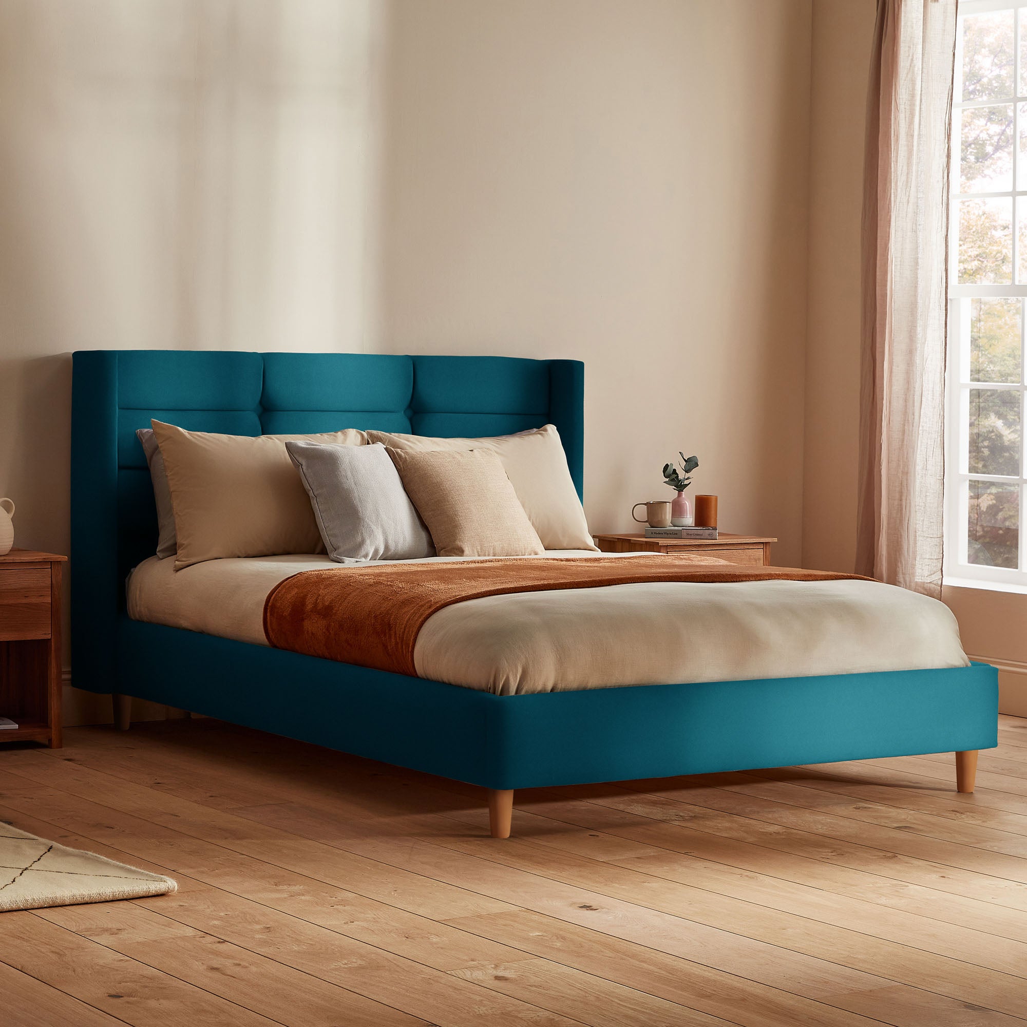 Lilith Bed Frame Velvet Peacock