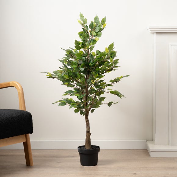 Click to view product details and reviews for Artificial Mini Ficus Tree In Black Plastic Plant Pot.