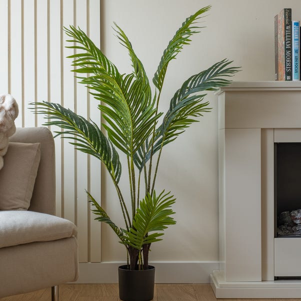 Artificial Real Touch Pearl Palm Tree in Black Plastic Plant Pot image 1 of 3