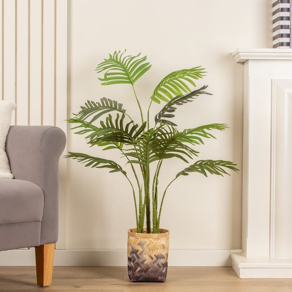 Artificial Palm Tree in Bamboo Plant Pot image 1 of 4