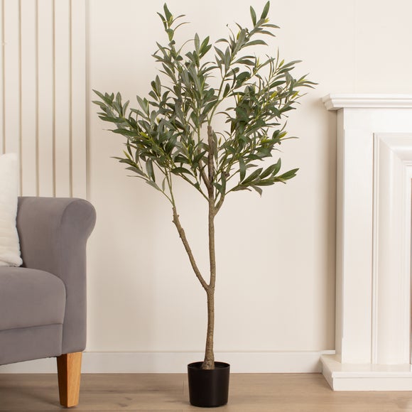 Click to view product details and reviews for Artificial Olive Tree In Black Plastic Plant Pot.