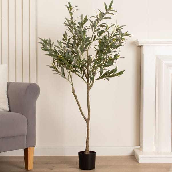 Artificial Olive Tree in Black Plastic Plant Pot image 1 of 3