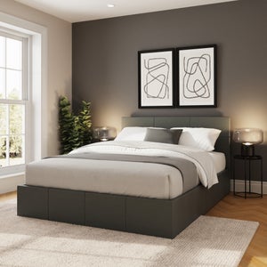 Side Lift Ottoman Bed- Faux Leather