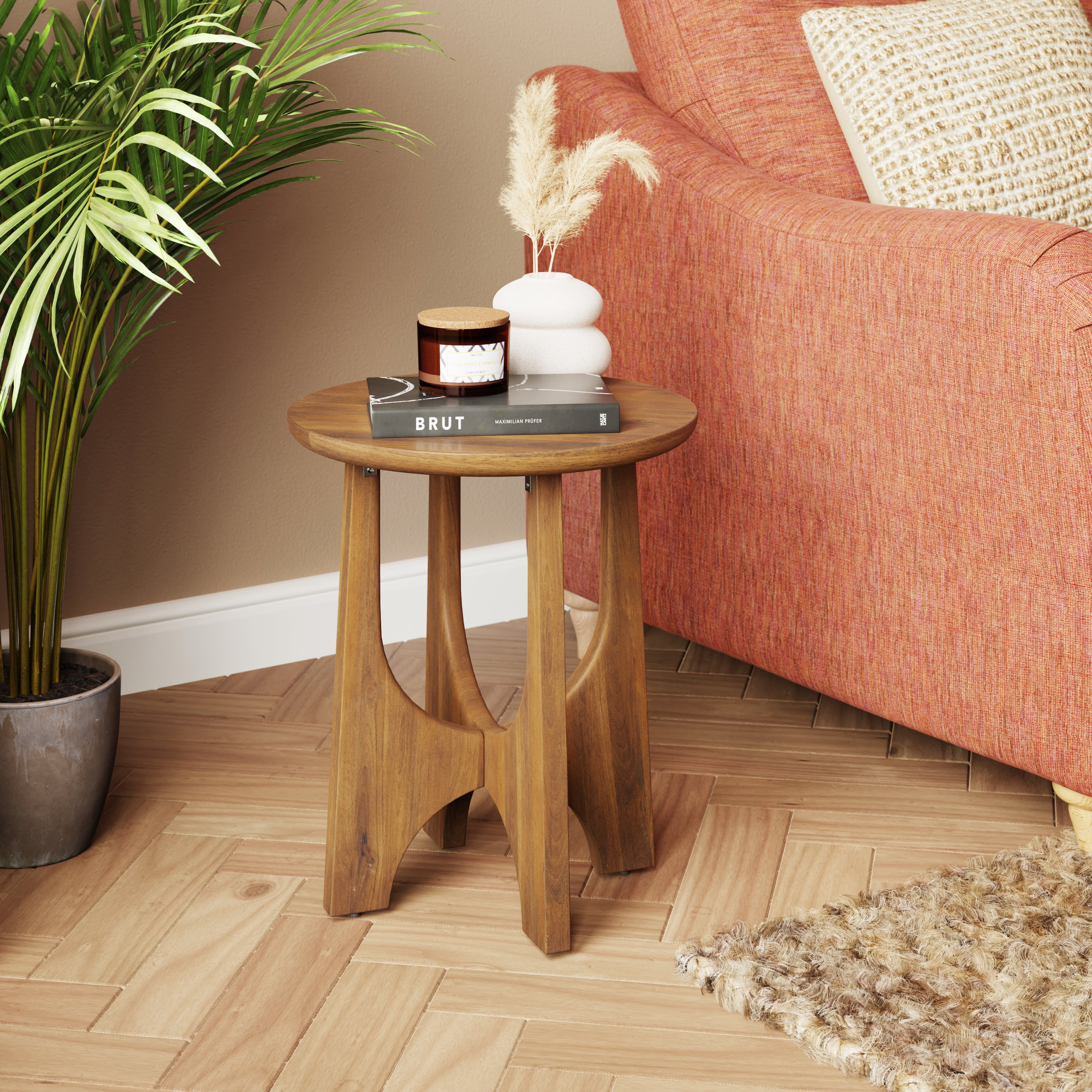 Ashwin Side Table Mango Wood Light Wood