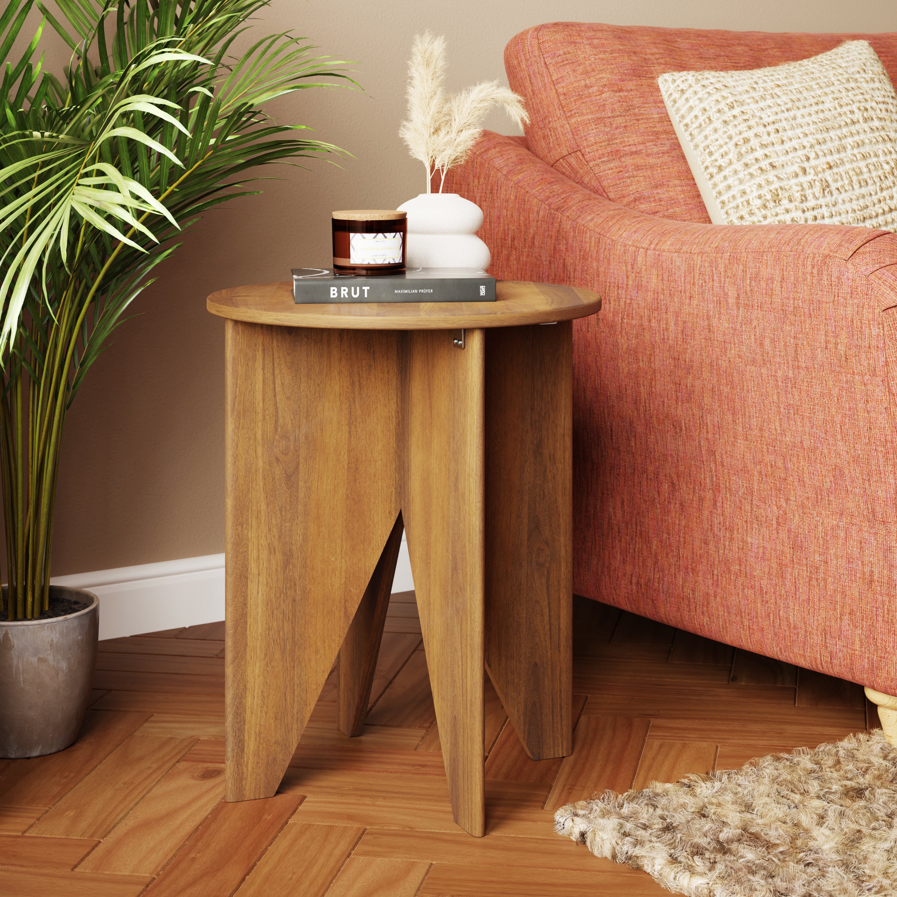 Kalpen Side Table Mango Wood Light Wood