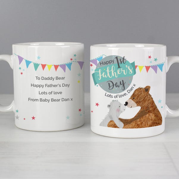 Personalised 1st Father's Day Daddy Bear Mug image 1 of 3