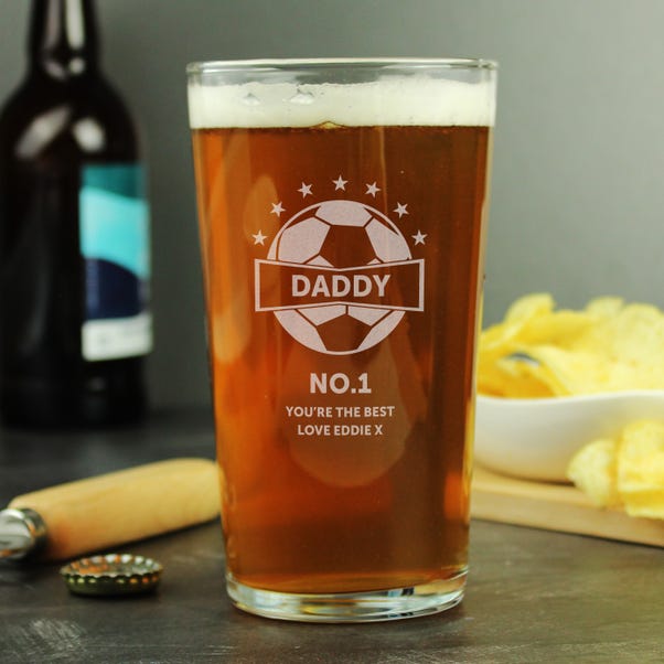 Personalised Football Pint Glass image 1 of 3