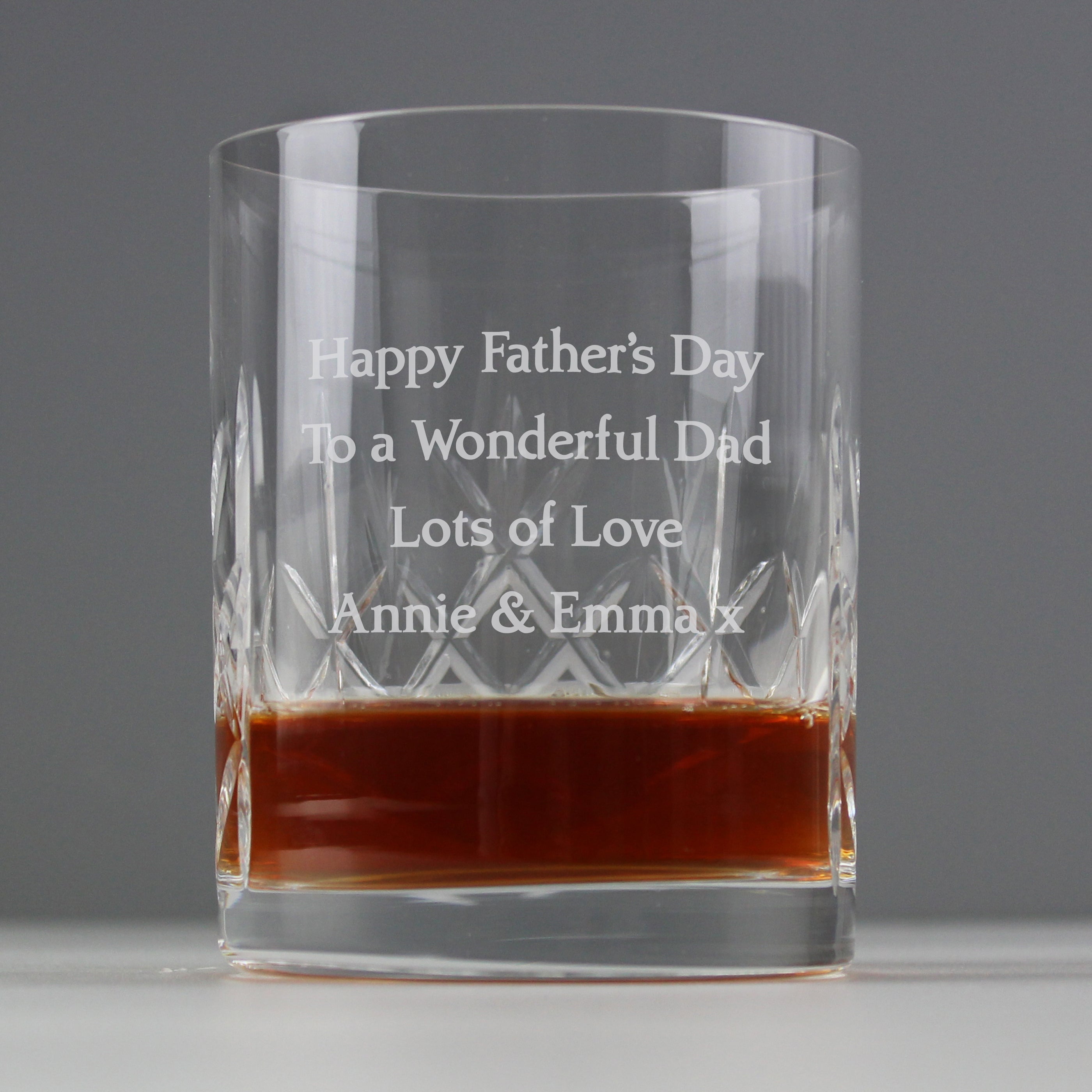 Personalised Cut Crystal Tumbler Clear