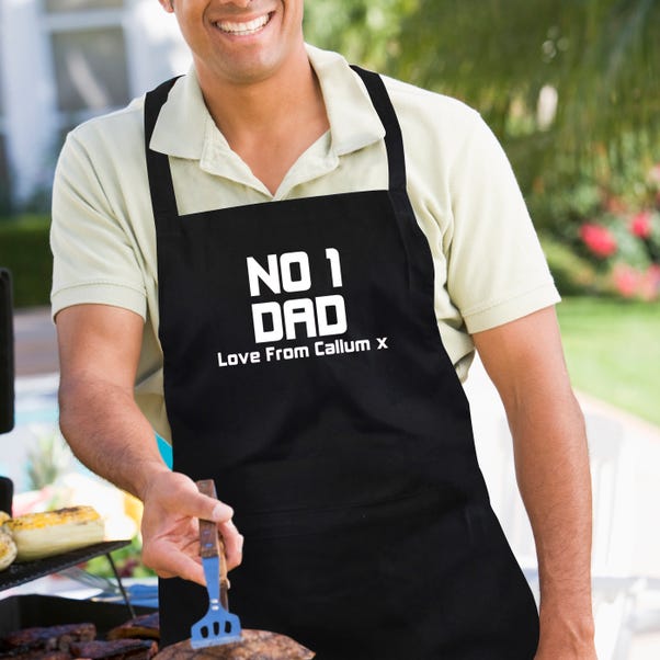 Personalised No.1 Dad Apron image 1 of 3