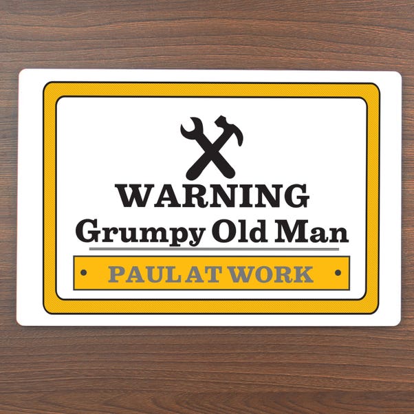 Personalised Man At Work Sign image 1 of 1