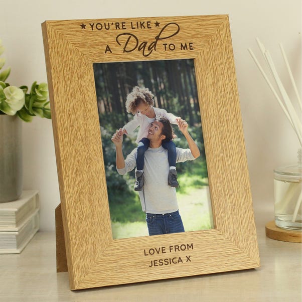 Personalised You're Like a Dad to Me Oak Finish Photo Frame image 1 of 2