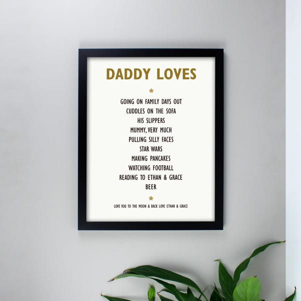  Personalised List of Love Framed Print image 1 of 4