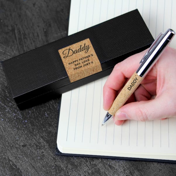 Personalised Free Text Cork Pen Set image 1 of 6