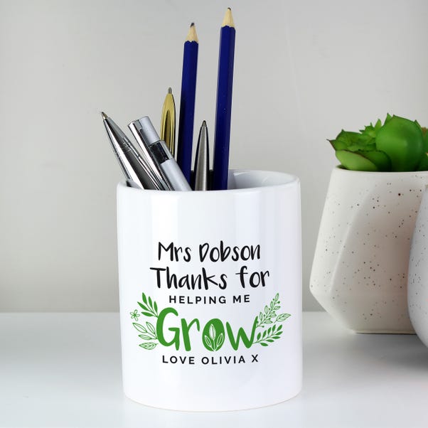 Personalised Thanks For Helping Me Grow Ceramic Storage Pot image 1 of 3