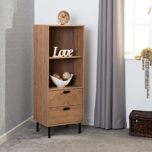 Leon 2 Drawer And 2 Shelf Cabinet