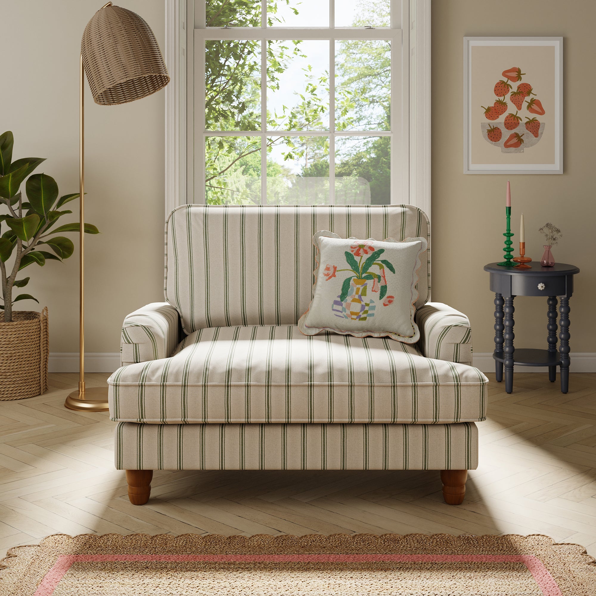 Beatrice Folkstone Stripe Snuggle Chair