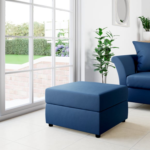 Square Opulent Velvet Storage Footstool