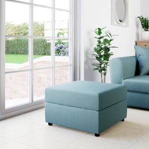 Square Opulent Velvet Storage Footstool