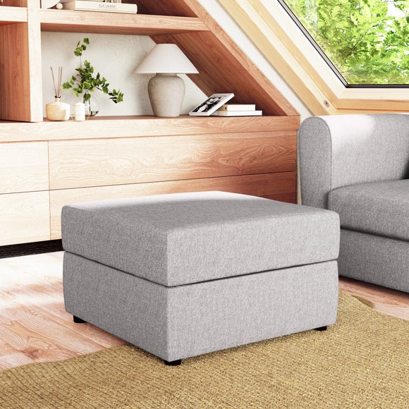 Square Soft Texture Storage Footstool